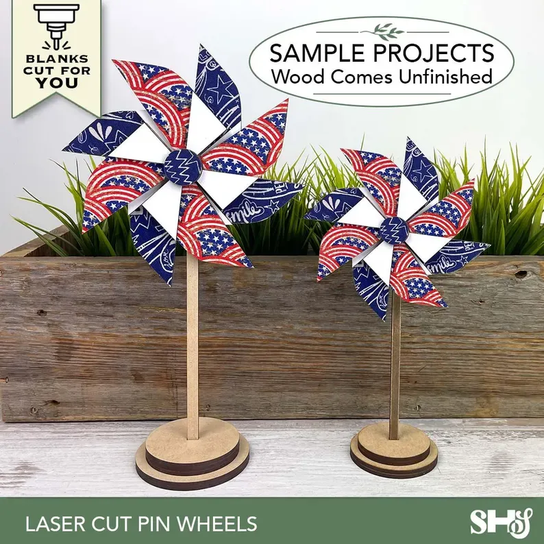 Laser Cut Pinwheel Blanks Bundle alternate view