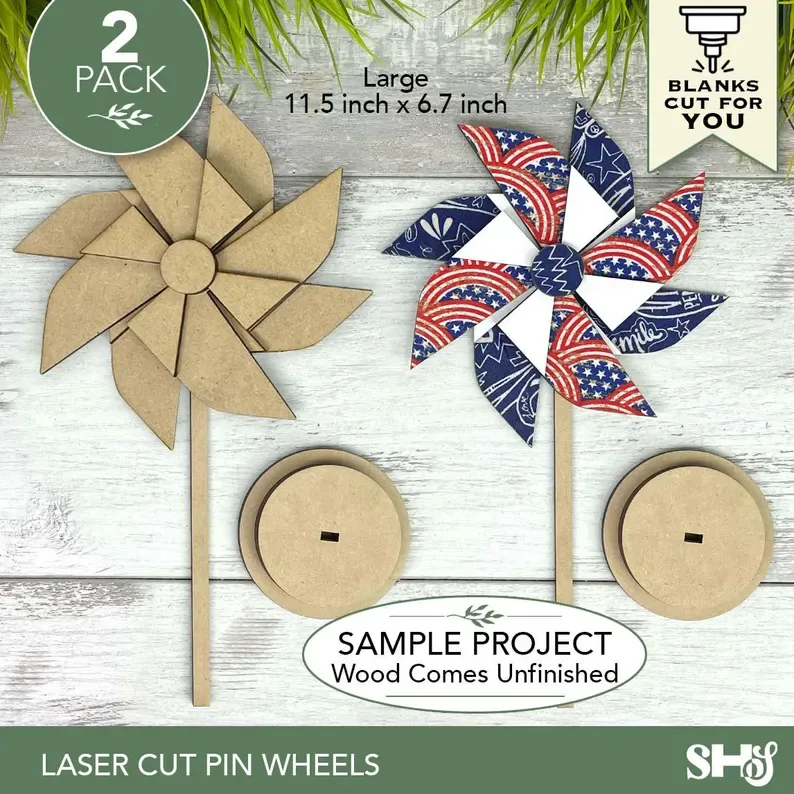 Laser Cut Pinwheel Blanks Bundle
