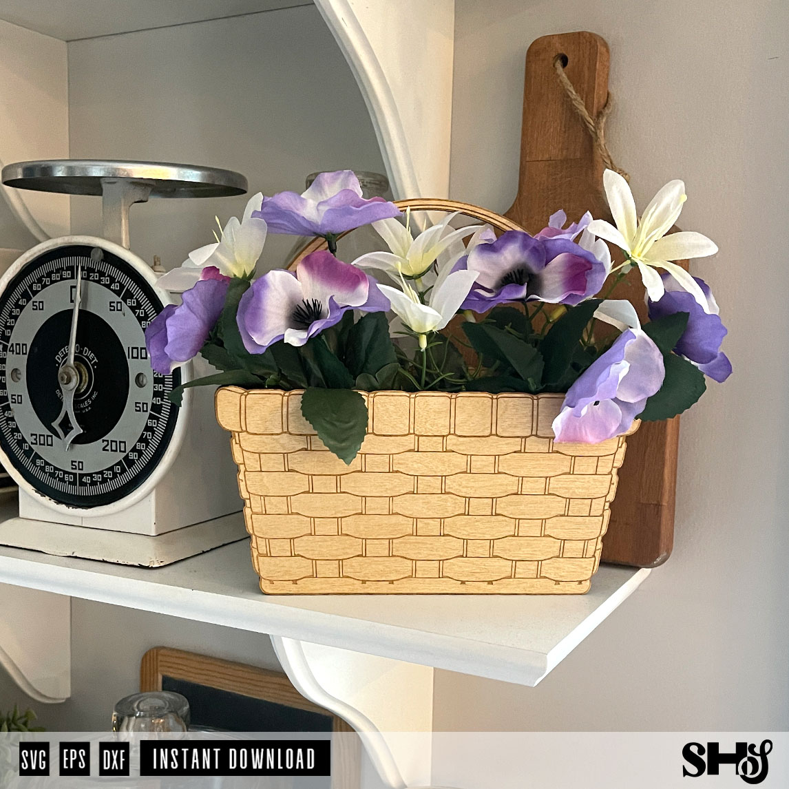 Basket Shelf Sitter SVG