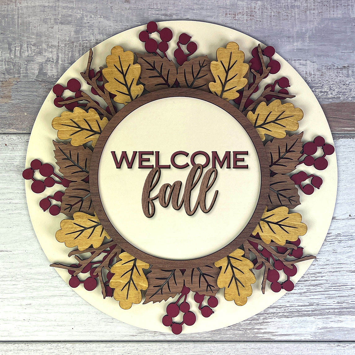 Welcome Fall Family Sign alternate view