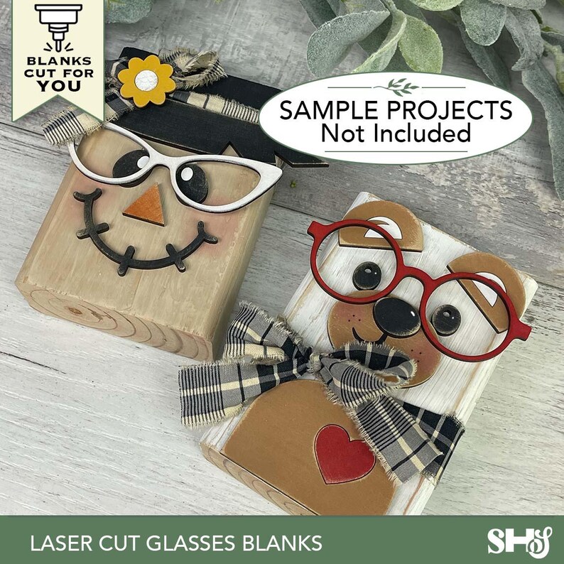 Laser Cut Glasses Blanks Set alternate view