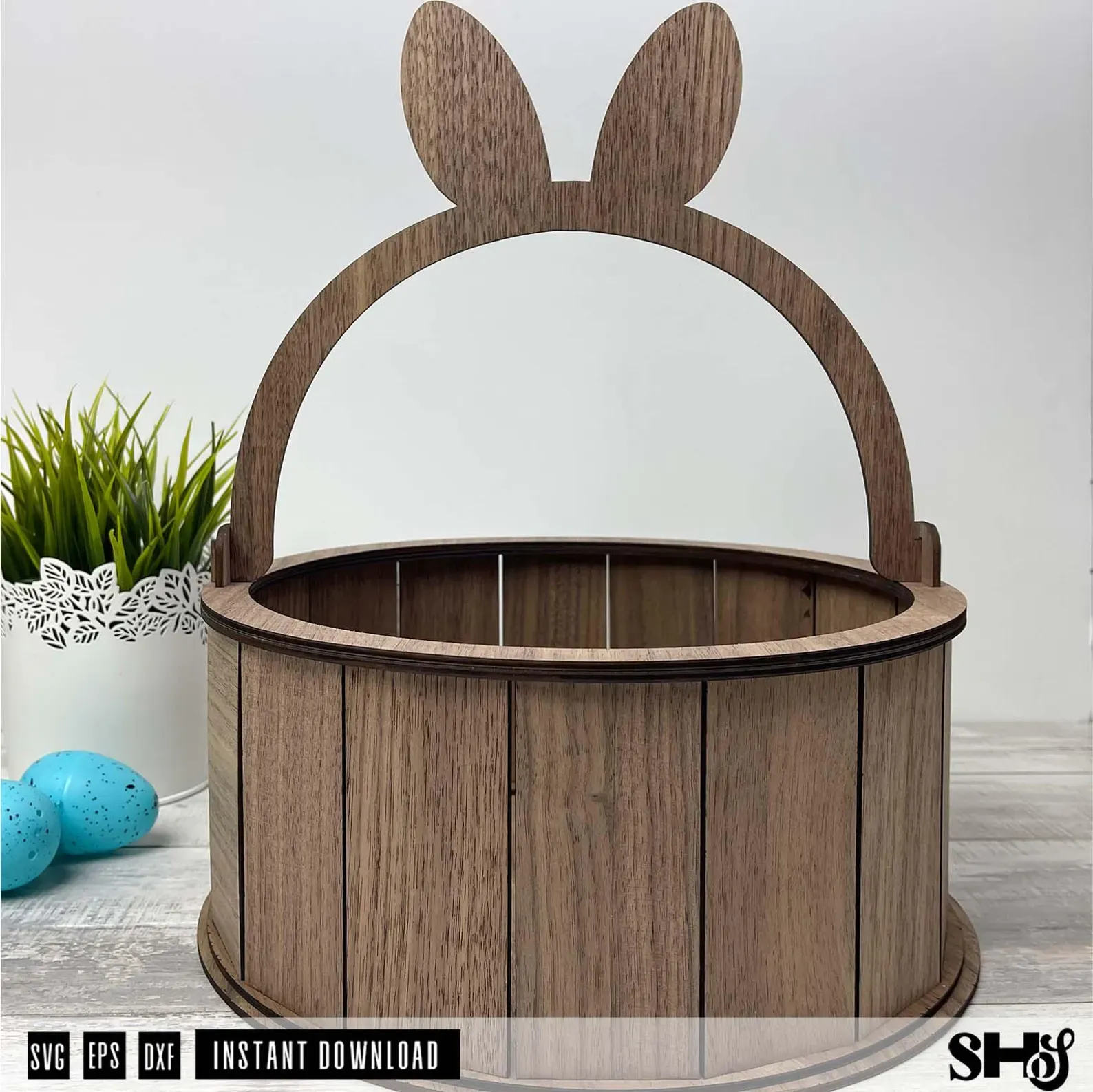 Easter Basket Laser Cut File