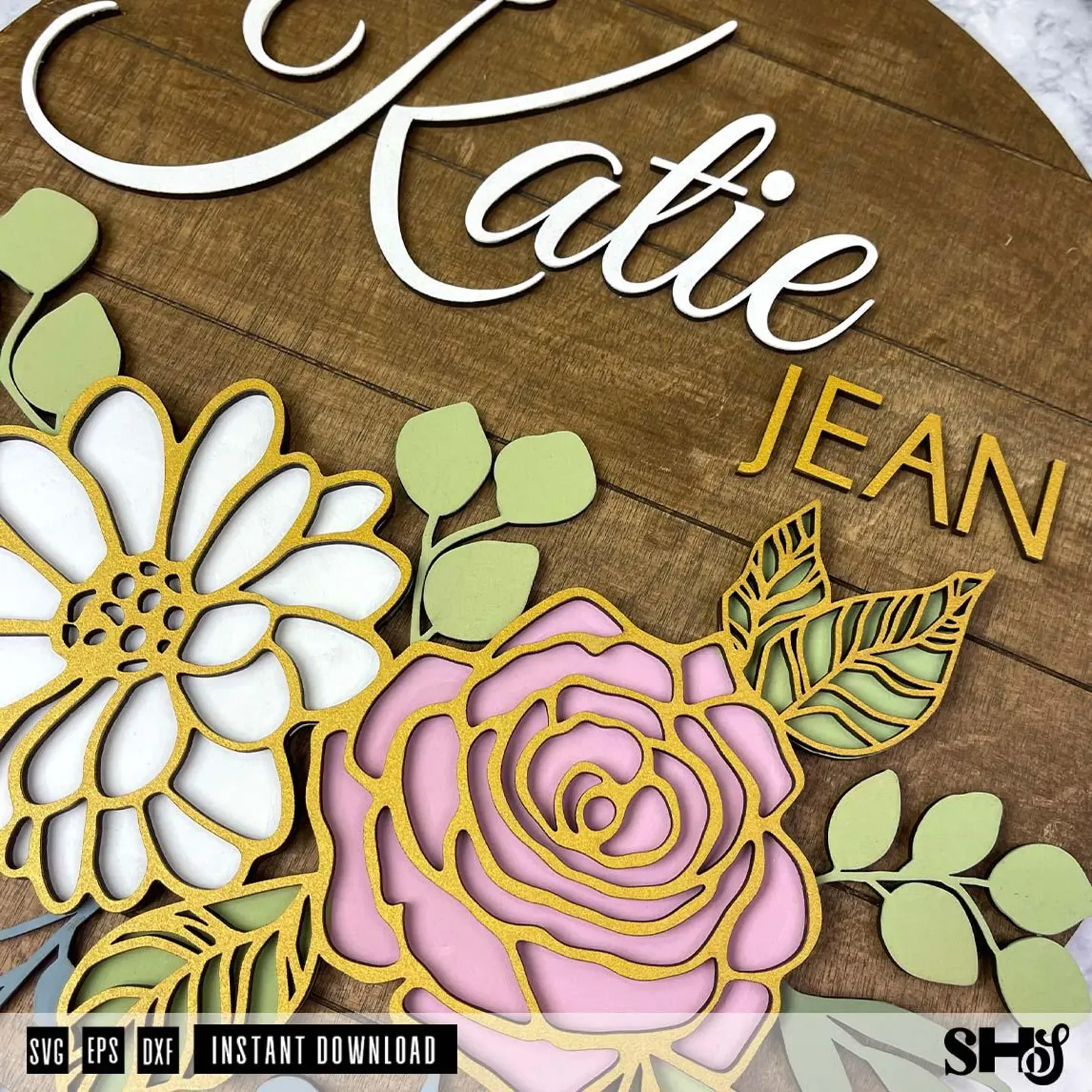 Summer Flower Swag SVG alternate view