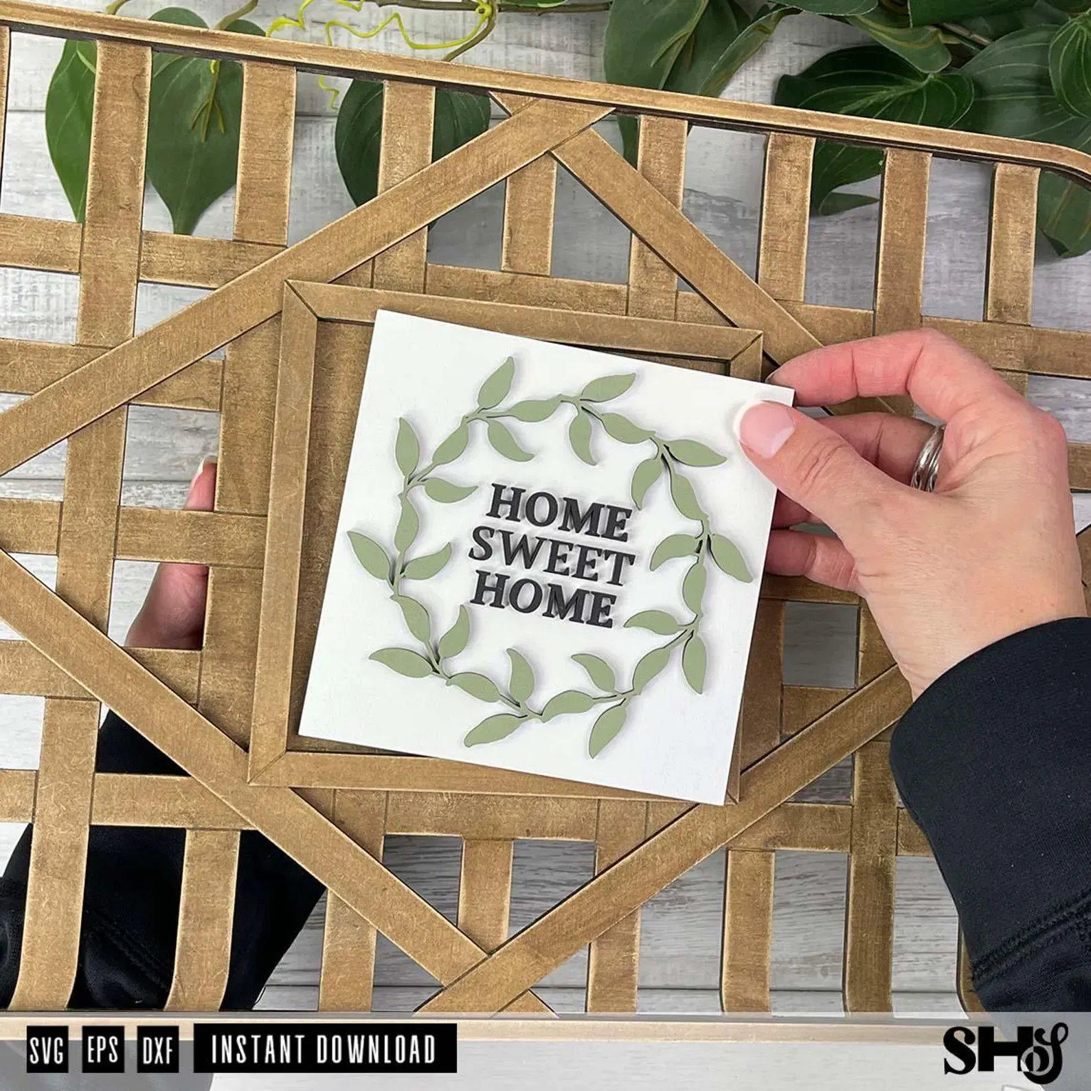 Interchangeable Tobacco Basket Sign SVG File alternate view