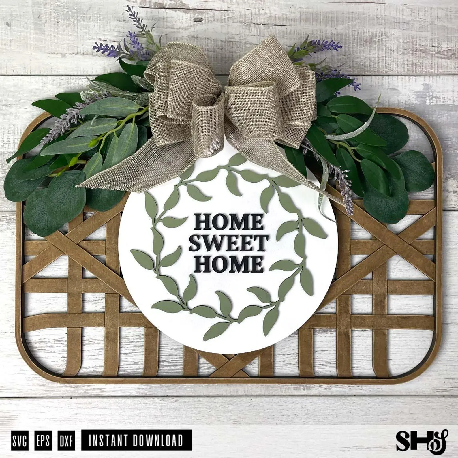 Interchangeable Tobacco Basket Sign SVG File