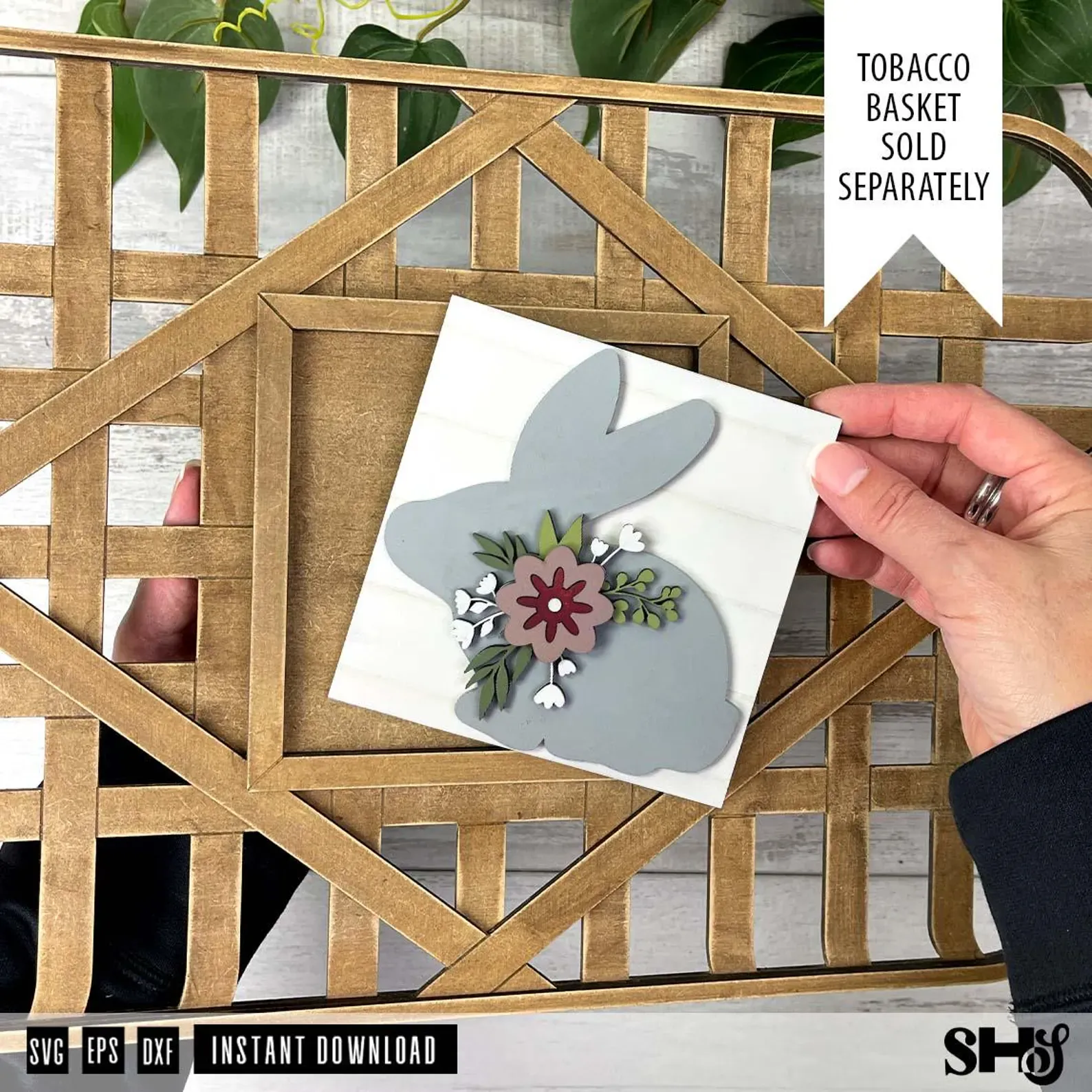 Easter Bunny Tobacco Basket Insert alternate view