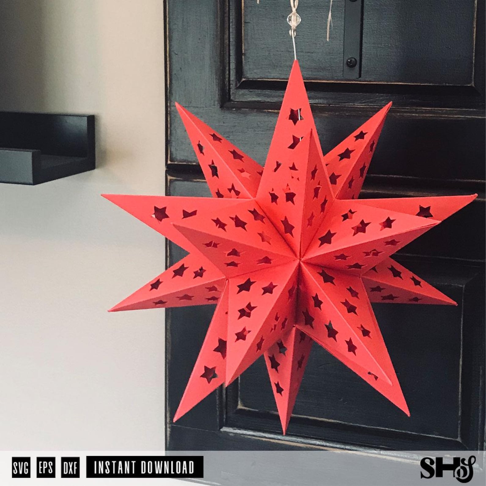 3D Moravian Star DIY SVG alternate view
