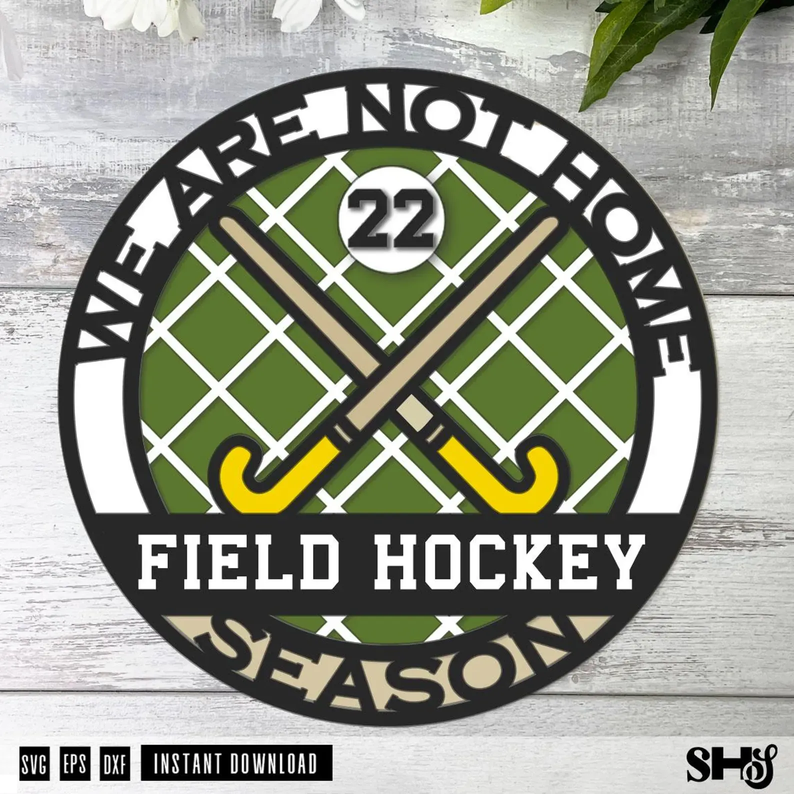 Field Hockey Season Sign Laser Cut File