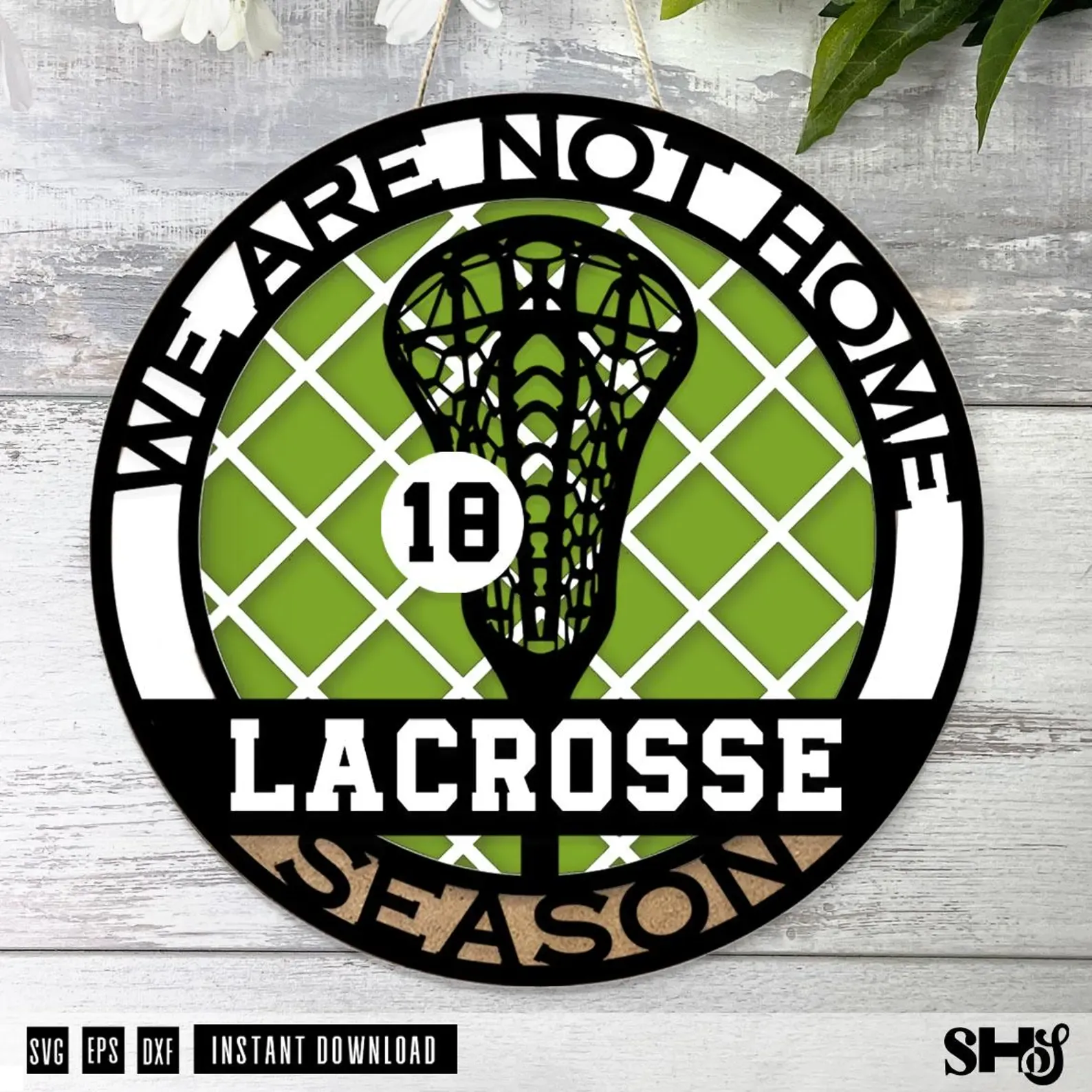 Lacrosse Season Sign Laser Cut File