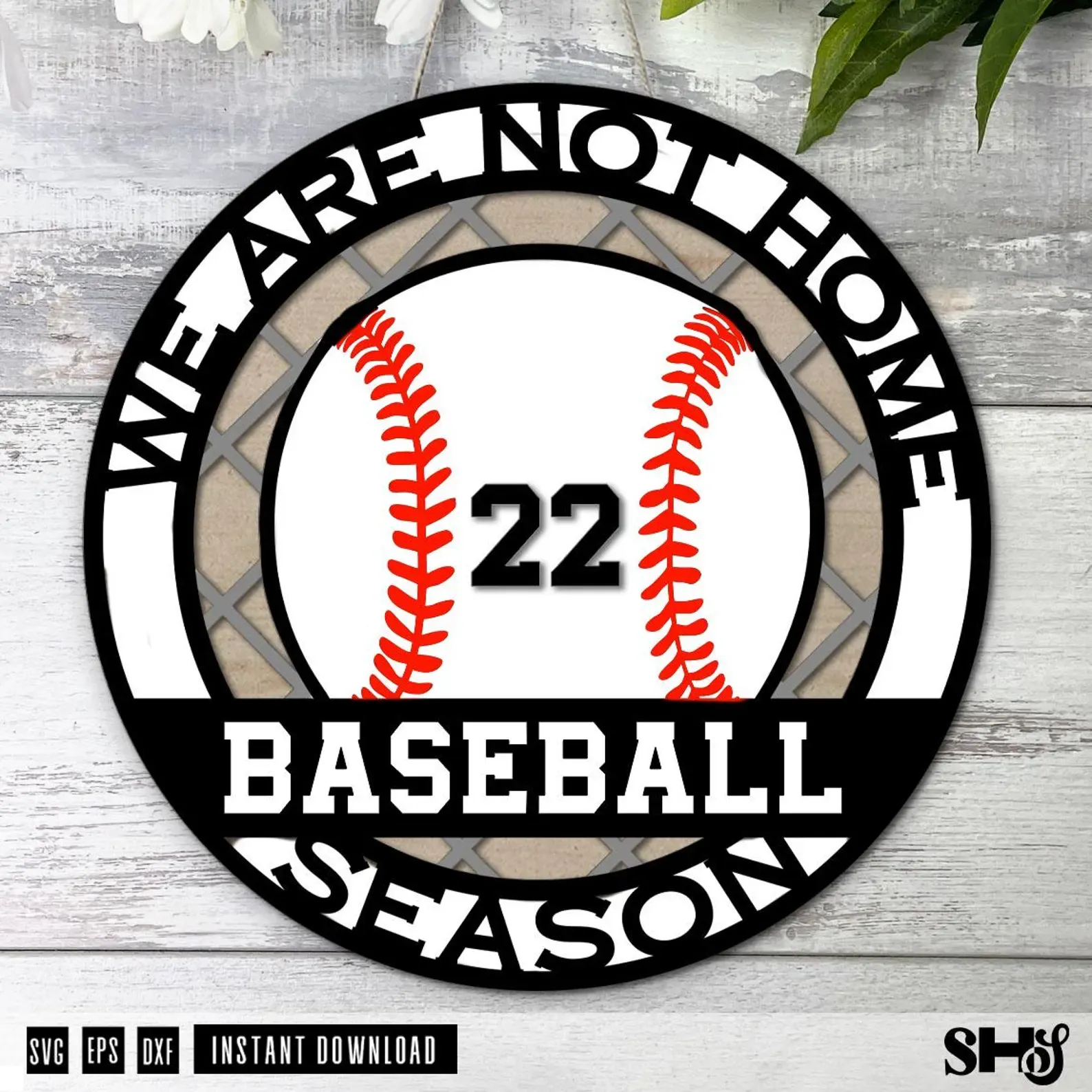 Baseball Season Sign Laser Cut File