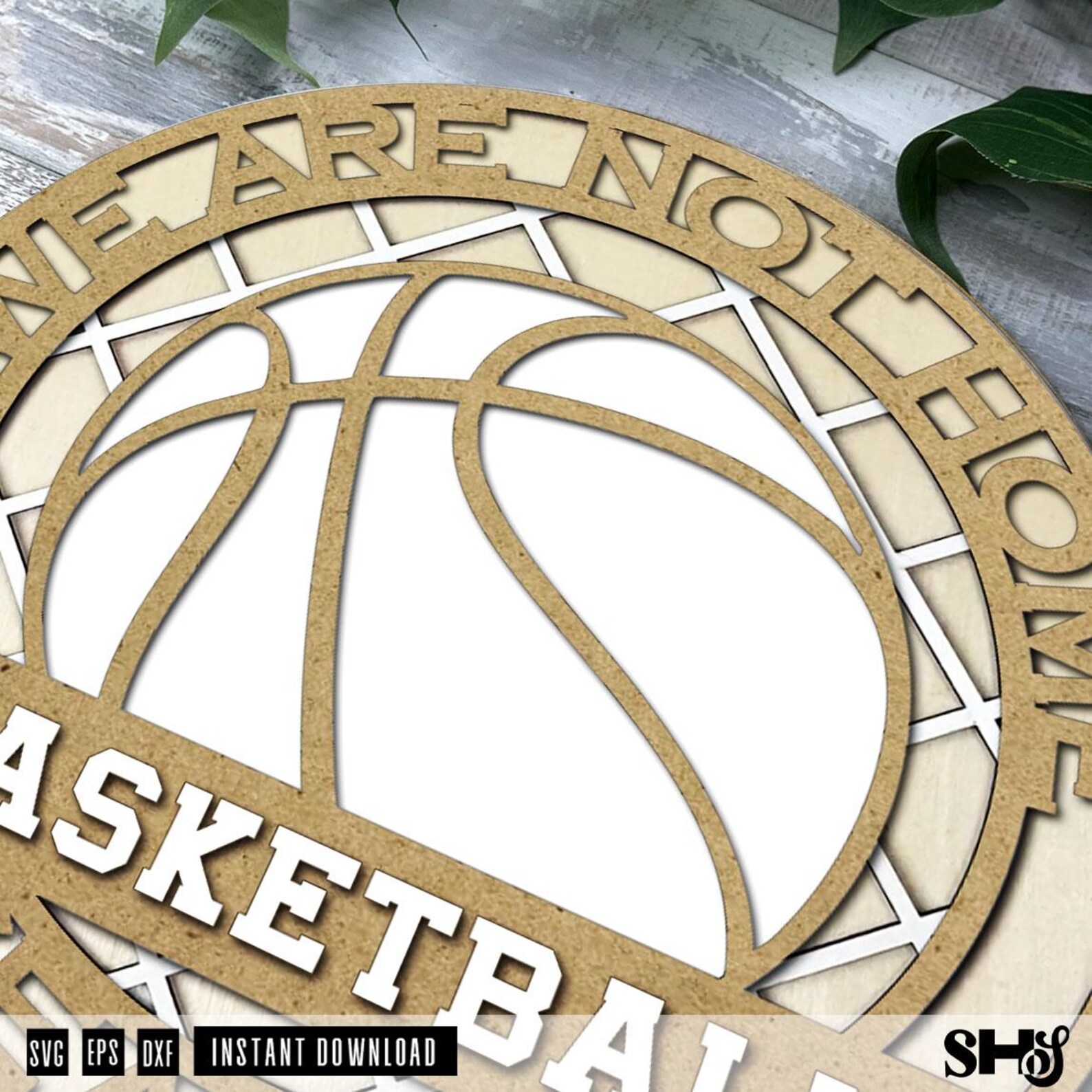 Basketball Season Sign Laser Cut File alternate view