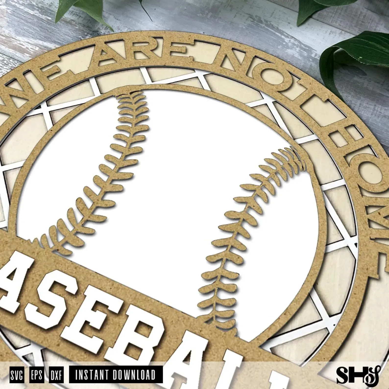 Baseball Season Sign Laser Cut File alternate view