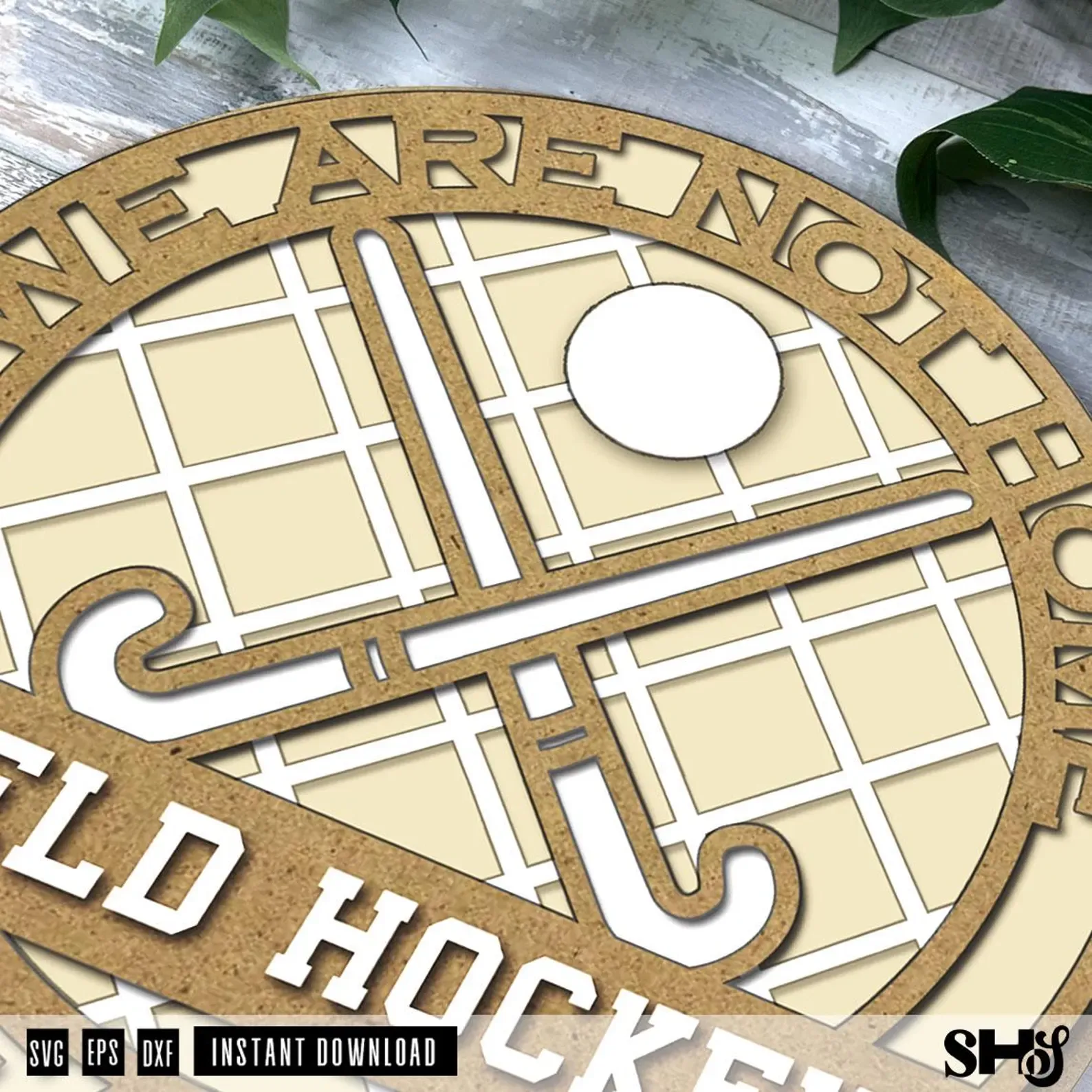 Field Hockey Season Sign Laser Cut File alternate view