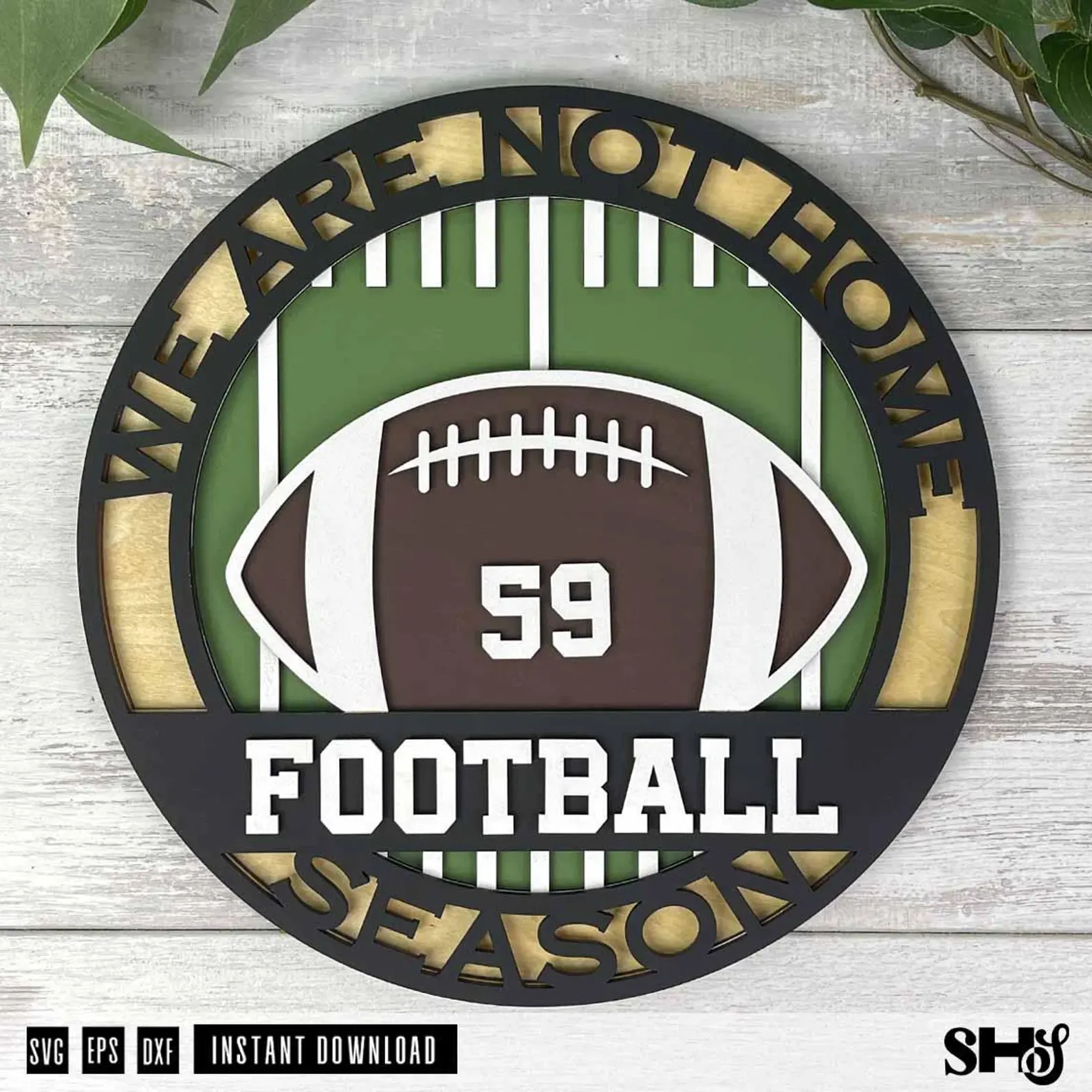 Football Season Sign Laser Cut File
