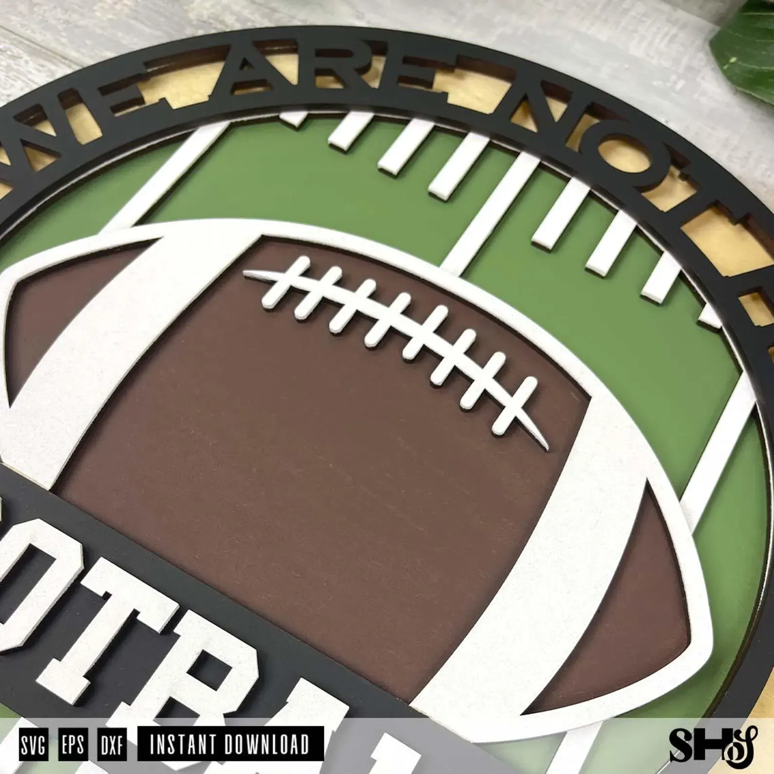 Football Season Sign Laser Cut File alternate view