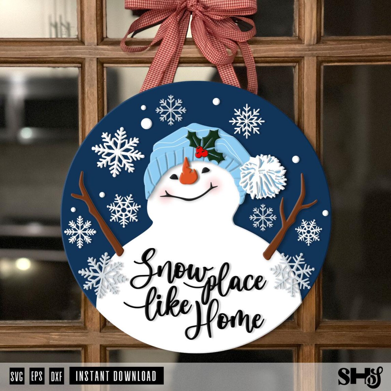 Snow Place Like Home Laser Cut SVG alternate view