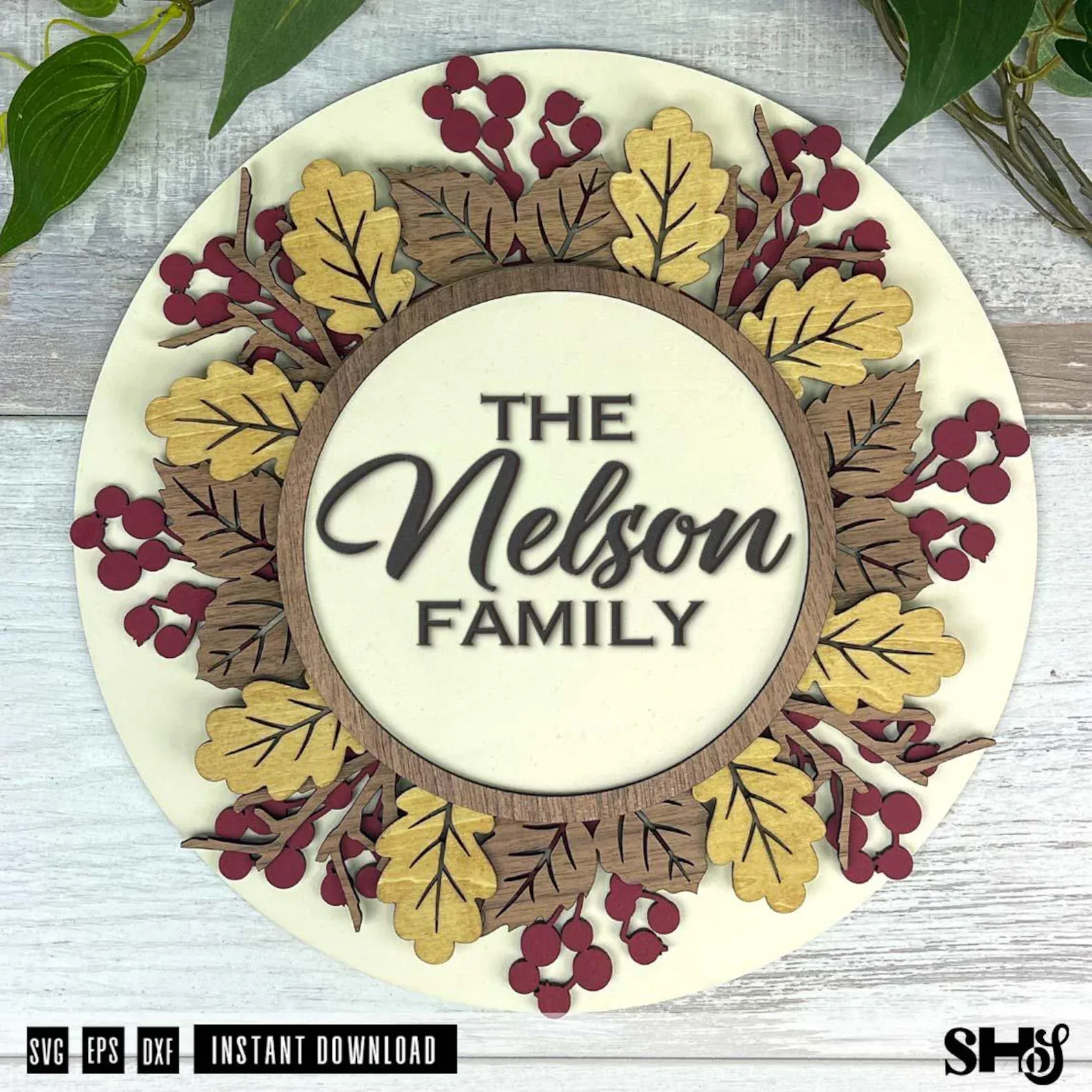 Celebrate the Seasons with Our 3D Family Name Sign – Now with a Fall Twist!