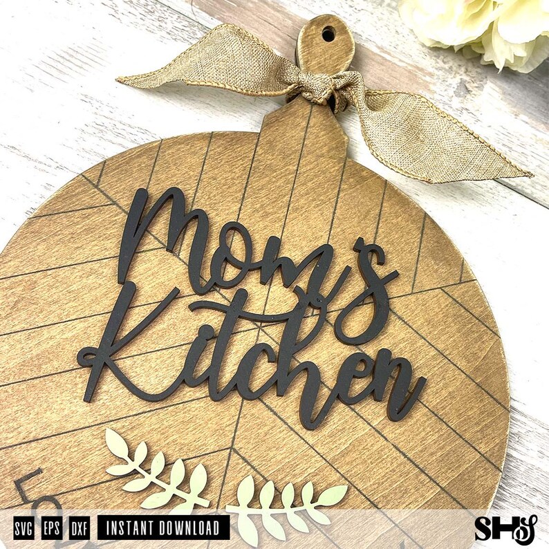 Faux Butcher Block Cutting Board SVG alternate view