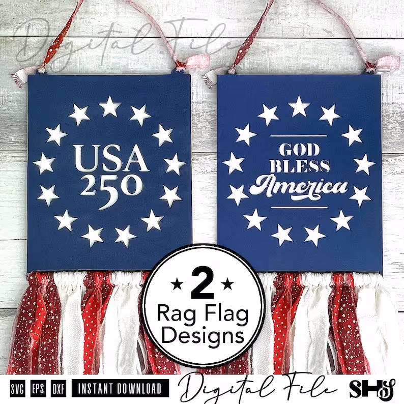 USA Rag Flag SVG Bundle SVG
