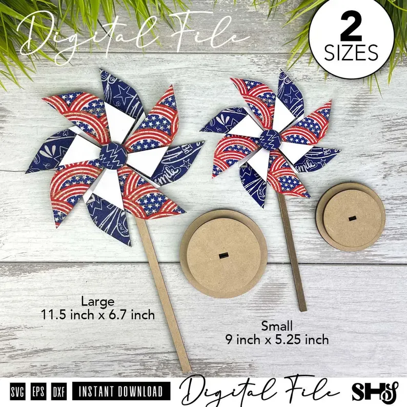 Patriotic Pinwheels SVG alternate view