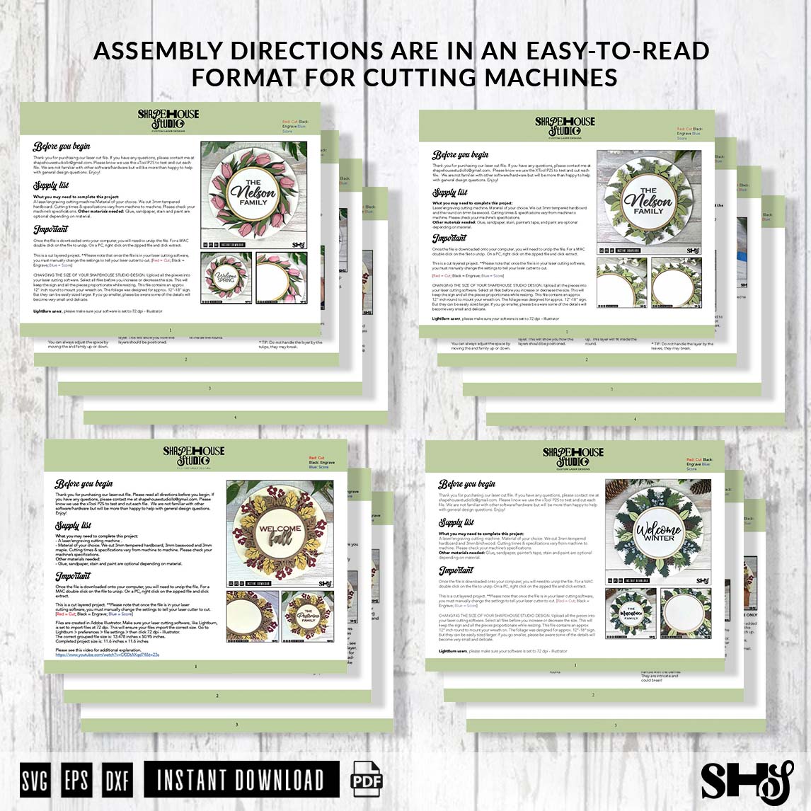 Seasonal Wreath Directions