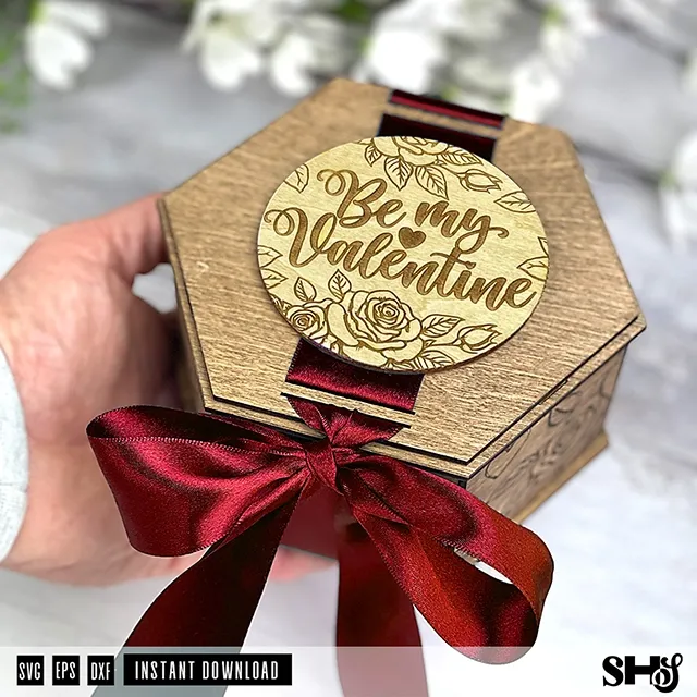 3D Valentine Laser Cut Gift Box Bundle SVG